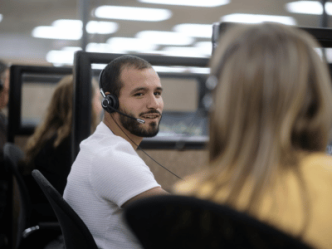 Call center employees at Group O