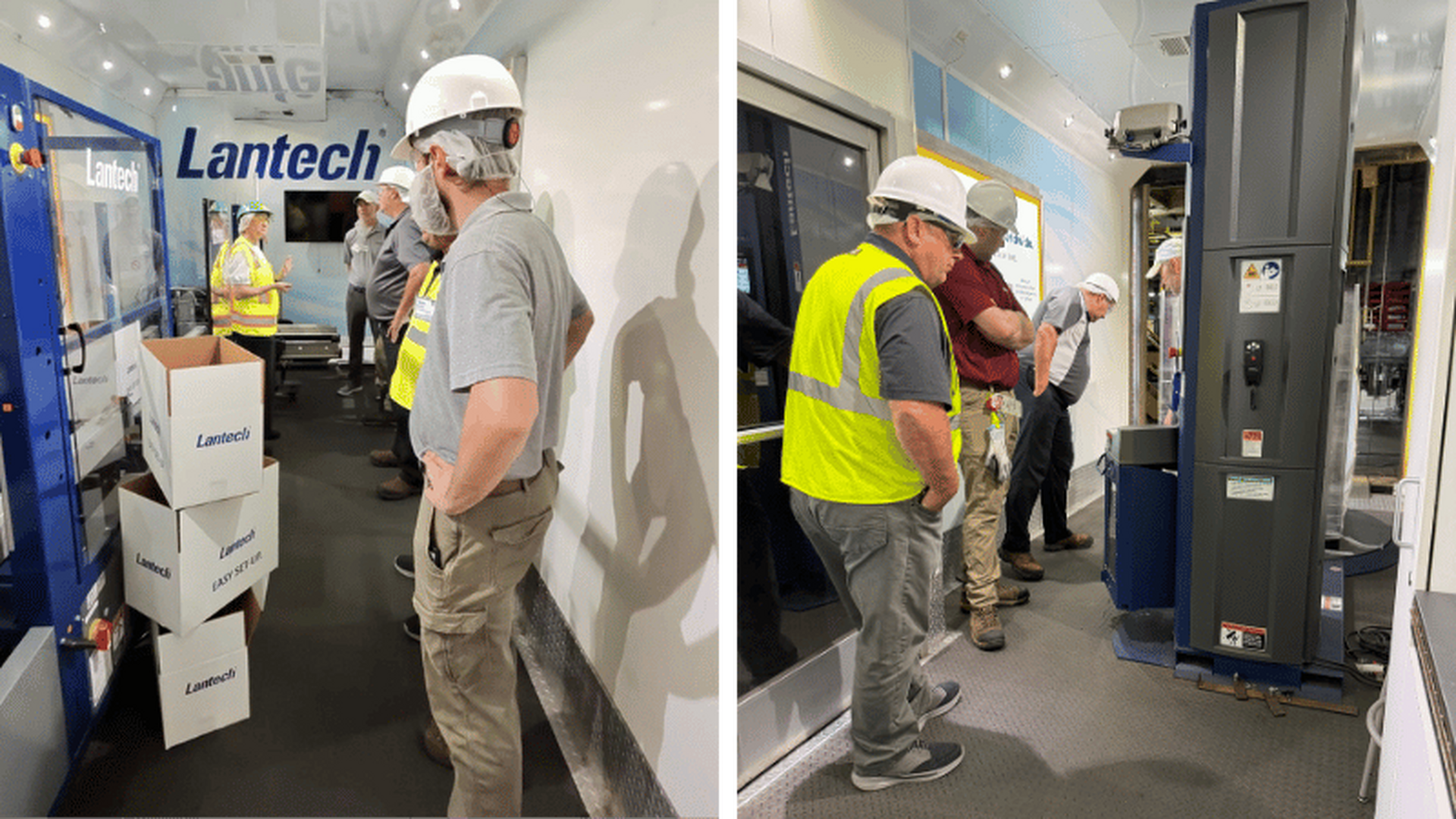 People touring the Lantech Mobile Automation Truck